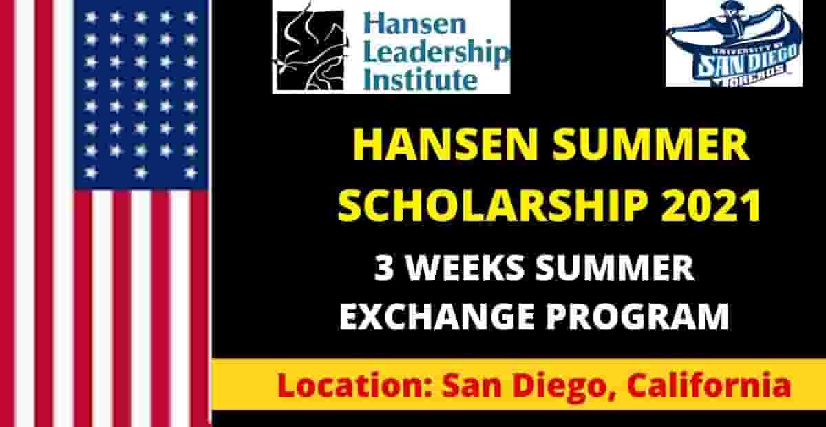 Hansen Scholarships In USA 2022 | Summer Exchange Program | Fully Funded