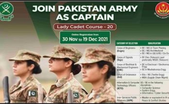 Lady Cadet Course 2021-2022 | Join Pakistan Army as LCC 20