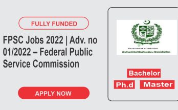 FPSC Jobs 2022 | Adv. no 01/2022 – Federal Public Service Commission