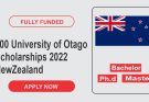 200 University of Otago Scholarships 2022 in NewZealand