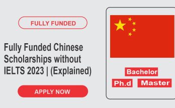 Fully Funded Chinese Scholarships without IELTS 2023 | (Explained)