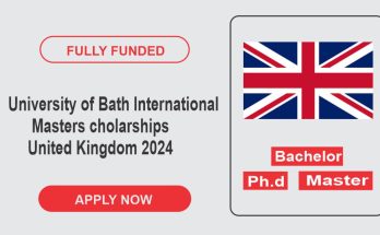 University of Bath International Masters Scholarships In United Kingdom 2024