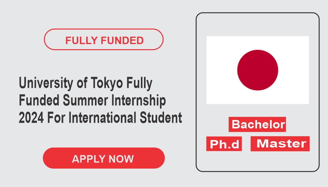 University of Tokyo Fully Funded Summer Internship 2024 For