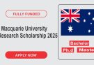 Macquarie University Research Scholarship 2025  (Study in Australia)