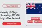 University of Otago Scholarships 2025-26 (Study in New Zealand)